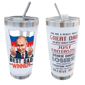 Термокружка с Путиным "Best dad winner"