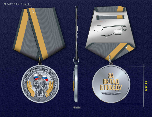 Медаль за бескорыстную помощь воинам России "За вклад в Победу"