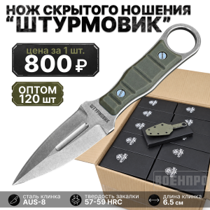 Комплект ножей скрытого ношения "Штурмовик" оптом - 120шт