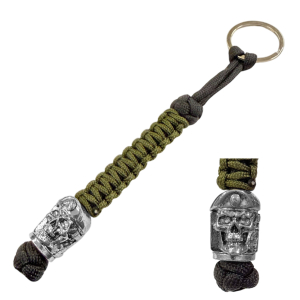 Темляк Морская пехота "Где мы, там Победа!" (паракорд хаки-олива; авторская металлическая бусина)