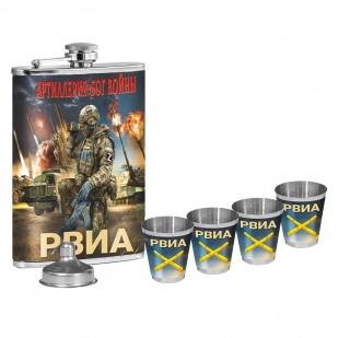 Подарочный набор РВиА "Артиллерия Бог войны" с фляжкой и стопками