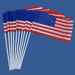 Комплект флажков США на палочке (10шт)