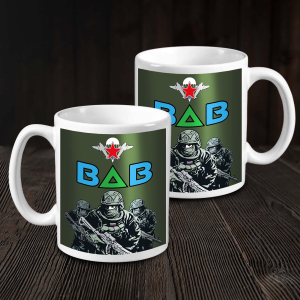 Кружка "ВДВ" с виниловой наклейкой 