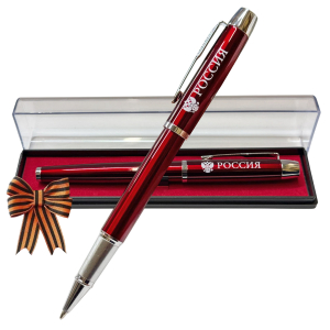 Подарочная ручка с гербом России в футляре