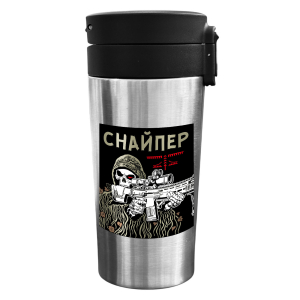 Термокружка "Снайпер" с виниловой наклейкой (300 мл)