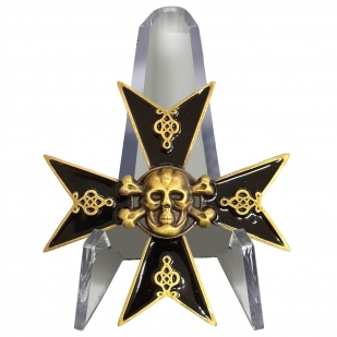 Знак 5 Гусарский Александрийский полк "Черные бессмертные гусары" на подставке