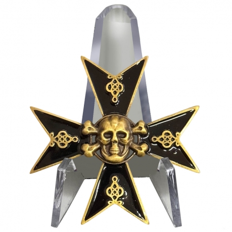 Знак 5 Гусарский Александрийский полк "Черные бессмертные гусары" на подставке