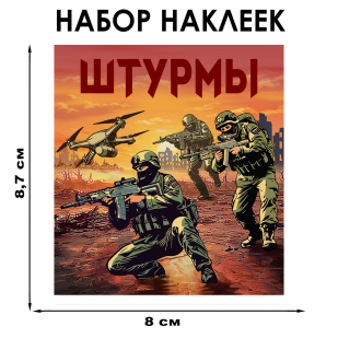 Набор наклеек "Штурмы" (8.7х8 см)