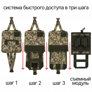 Тактический аптечный подсумок с системой быстрого извлечения (Цифра)