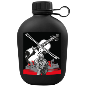 Походная фляга "Скрипка Вагнера" с виниловой наклейкой
