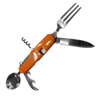 Туристический мультитул вилка-ложка-нож 6-в-1