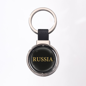 Двухсторонний брелок "RUSSIA" (Черный)