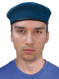Васильковый берет ВДВ (Бесшовный, 100% шерсть)