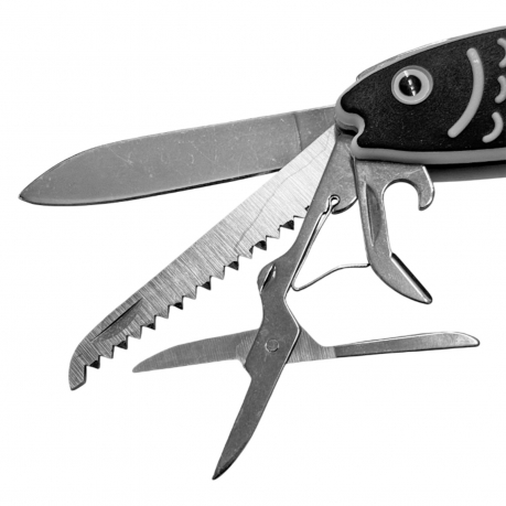 Походный нож мультитул 10-в-1 в форме рыбы