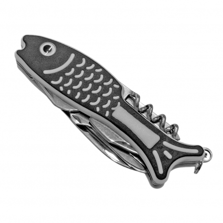 Походный нож мультитул 10-в-1 в форме рыбы