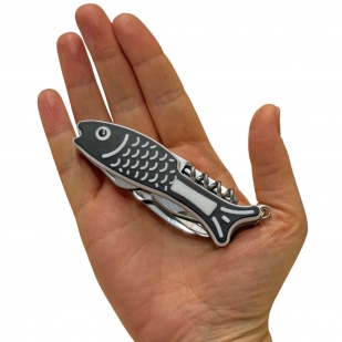Походный нож мультитул 10-в-1 в форме рыбы