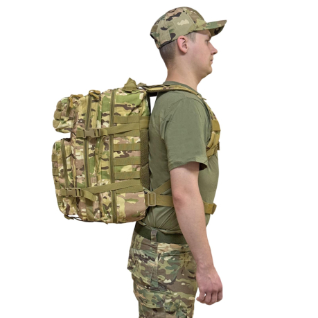 Камуфляжный тактический рюкзак с системой MOLLE (Мультикам 45-50 л)