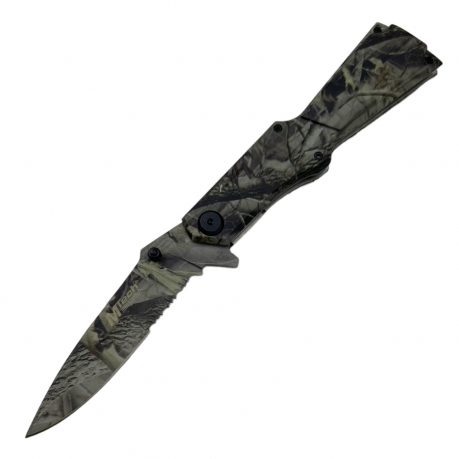 Камуфляжный складной нож MTech (камуфляж лес)