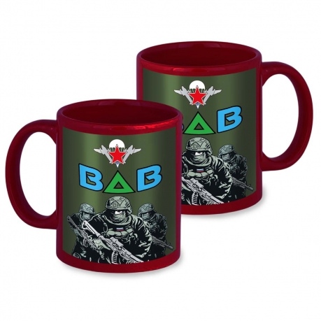 Керамическая кружка "ВДВ" с виниловой наклейкой 