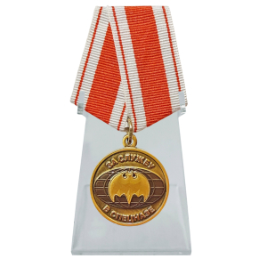 Медаль "За службу в спецназе" на подставке