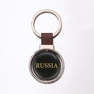 Двухсторонний брелок "RUSSIA" (Коричневый)
