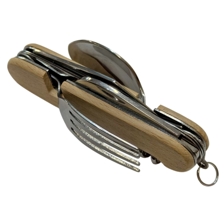 Разборный туристический мультитул со столовыми приборами 6-в-1 Разборный туристический мультитул со столовыми приборами 6-в-1