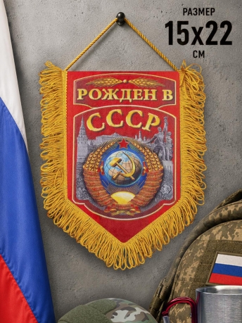 Сувенирный вымпел Рожден в СССР Сувенирный вымпел Рожден в СССР