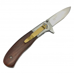 Брендовый складной нож Browning с рукояткой из дерева