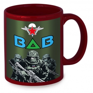 Керамическая кружка "ВДВ" с виниловой наклейкой 