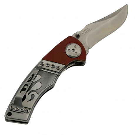 Складной нож MTech с резной декоративной рукояткой 