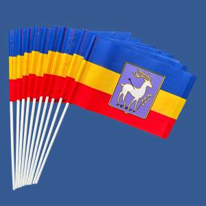 Комплект флажков Всевеликого Войска Донского "Елень" на палочке (10шт)