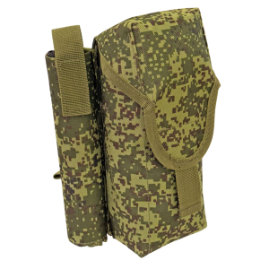 Тактический подсумок для 2 магазинов АК74/АКМ, РОП и штык-ножа (Камуфляж Цифра)