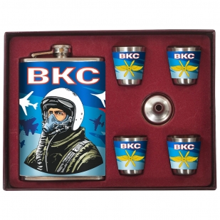 Подарочный набор ВКС с фляжкой и стопками