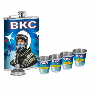 Подарочный набор ВКС с фляжкой и стопками
