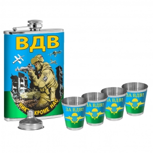 Подарочный набор ВДВ "Никто кроме нас" с фляжкой и стопками