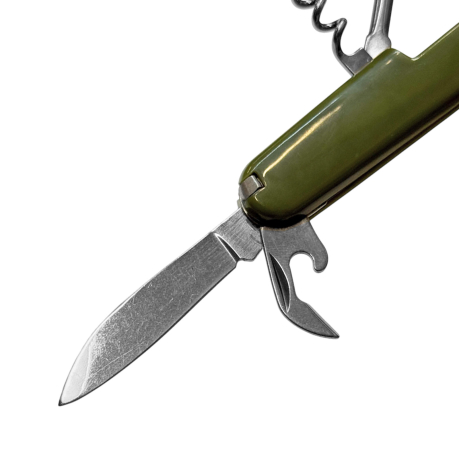 Складной нож мультитул 5-в-1 (нож 60мм, штопор, отвертка, открывалка, консервный нож)