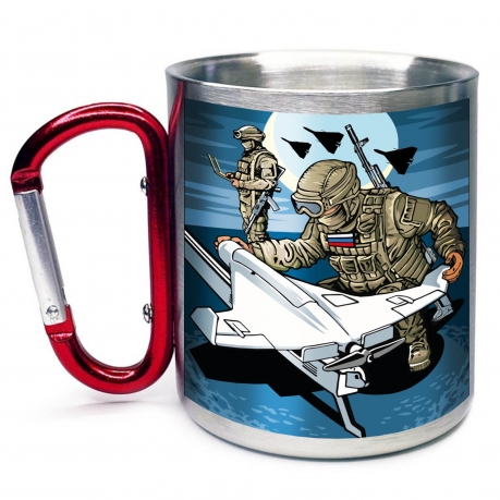 Большая кружка с карабином "Дронармия" 