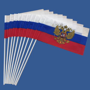 Комплект флажков Штандарт Президента РФ на палочке (10шт)