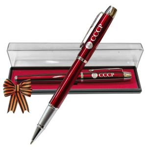 Подарочная ручка с гербом СССР в футляре