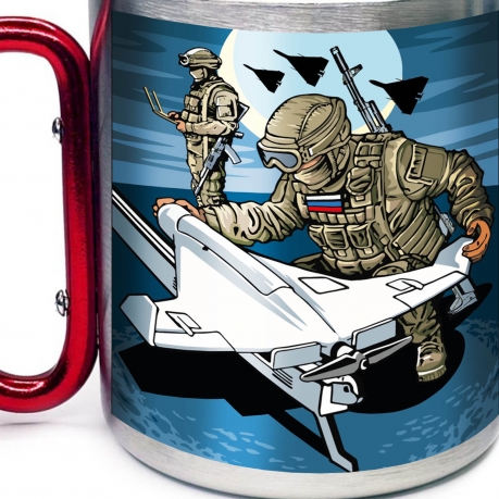 Большая кружка с карабином "Дронармия" 