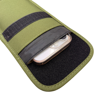 Экранирующий чехол Фарадея для смартфона и смарт-ключей (Олива)