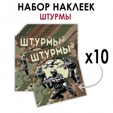 Набор камуфляжных наклеек "Штурмы" (8.7х8 см)
