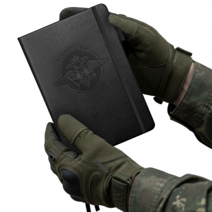 Кожаный блокнот "Полиция" (13.5х19.5 см)