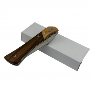 Карманный складной нож с деревянной ручкой