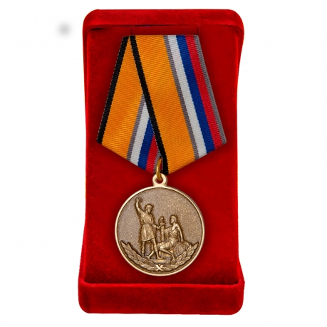 Медаль "Воин – доброволец" МО РФ в бархатистом футляре