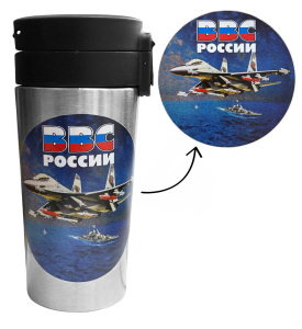 Термокружка ВВС России с виниловой наклейкой