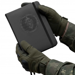 Карманный блокнот ФСБ из эко-кожи (11х14.5 см)