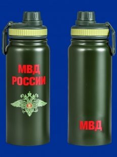Термос с эмблемой МВД.