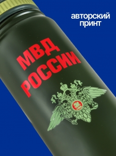Термос с эмблемой МВД.