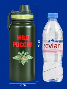 Термос с эмблемой МВД.